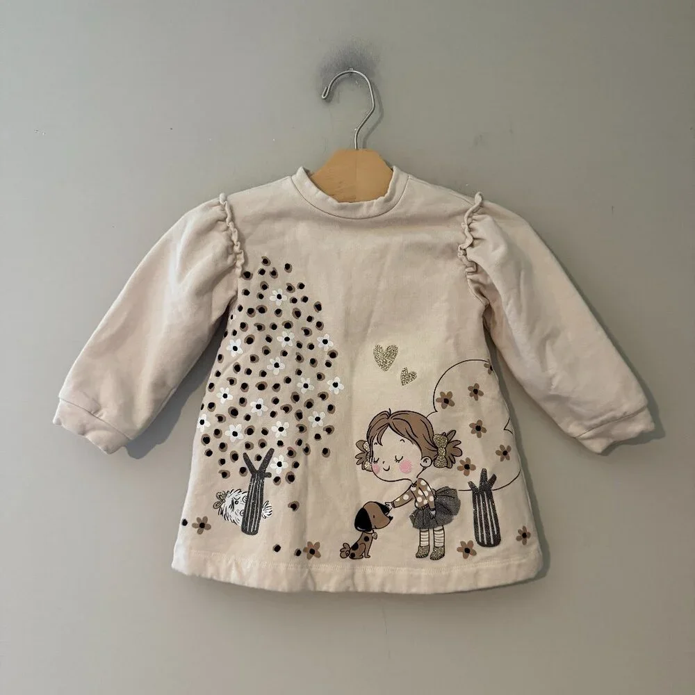 $17 ADD ON Mayoral‎ long sleeve dress Janie and Jack Baby Gap Zara Quincy Mae